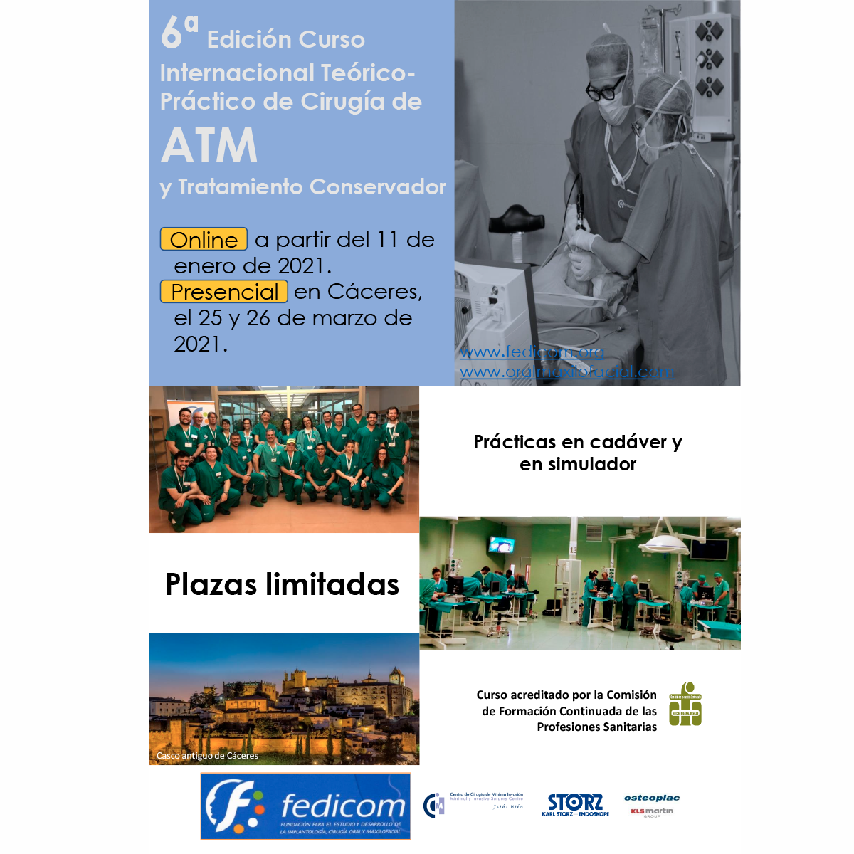 VI Edición Curso Internacional Teórico-Práctico Cirugía ATM