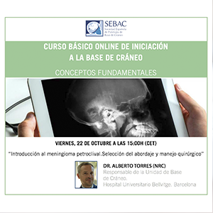 CURSO BÁSICO ONLINE DE INICIACIÓN A LA BASE DE CRÁNEO. Webinar Dr. Alberto Torres