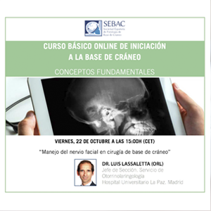 CURSO BÁSICO ONLINE DE INICIACIÓN A LA BASE DE CRÁNEO. Webinar Dr. Luis Lassaletta